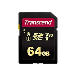 Transcend 700S 64GB SD Card, SDXC, V90, C10, UHS-II U3 (Read/Write - Up to 285/220 MB/s) 3D NAND Flash, Five-Year Limited Warranty, Video Record 8K - TS64GSDC700S