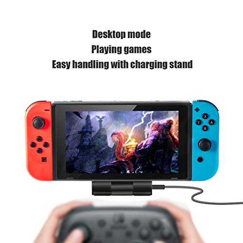 Switch HDMI Dock, Foldable Switch HDMI Docking Station, Portable TV Dock for Switch/Switch OLED with Screen Switch Button, USB C Power Input and USB 3.0 Port