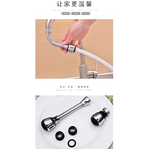 MCKhome 2PCS Universal Faucet Extension 360° Swivel Sink Faucet Extended Bubbler Tap Aerator Tap Nozzle Filter Adapte for Bathroom Kitchen (Long) Cover