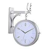 FYZLOIPU Orologio da parete Orologio da parete Astratto Testa di Cervo Orologio a doppia faccia Orologio da parete Moderno Casa Soggiorno Camera da letto Decorazione Orologio da parete Orologio al