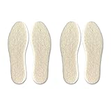 【Amazon限定ブランド】インソール 羊毛 ふわふわ 子供 男性 女性 対応 2足パック 防寒 あったか ホワイト (12-23cmフリー)