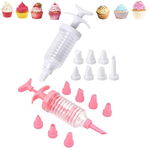 Cake Decorating Gun, Cupcake Icing Piping Kit, Cupcake Injector/Decorating Icing Set, Cake...