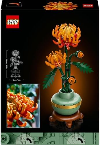 LEGO Icons Krizantem 10368 - Yetişkinler için Dekoratif Kasımpatı Çiçeği Yapım Seti (278 Parça) - Görsel 4