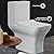 Swiss Madison SM-1T256 Carre One-Piece Toilet, Square Toilet, Dual-Flush Toilet 1.1/1.6 gpf, Modern Toilet, Toilets for Bathrooms, Glossy White
