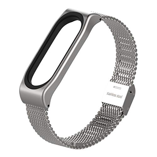 Candybarbar jobs Stainless Steel Mesh Bracelet Watch Band Magnetic Watch Strap Smart Band Replacement For band 3 Watch