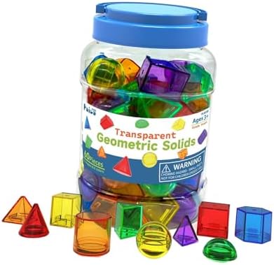 Baoblaze Bloques de Formas geométricas de sólidos geométricos, 60...