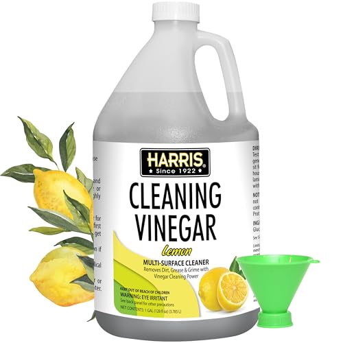 HARRIS Cleaning Vinegar All Purpose Household Multi-Surface Cleaner, 128oz (Lemon)