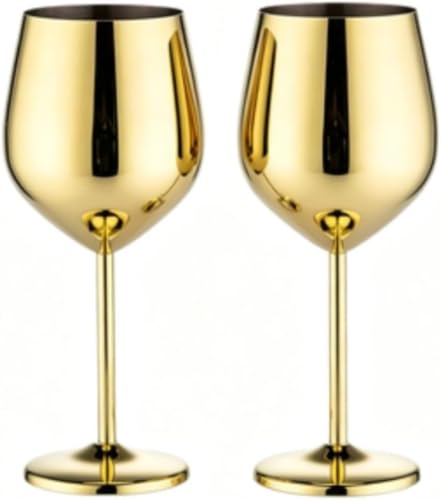 Riclub550ML �X�e�����X�� �P�w �ϏՌ����C���O���X �V�����p���O���X 2 �Z�b�g (�S�[���h) [���s�A���i]