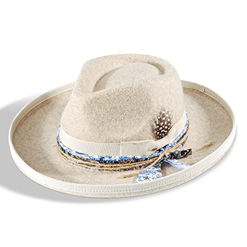 Amazon.com: YESCRIBIR: Vintage Fedora Hat display picture 3