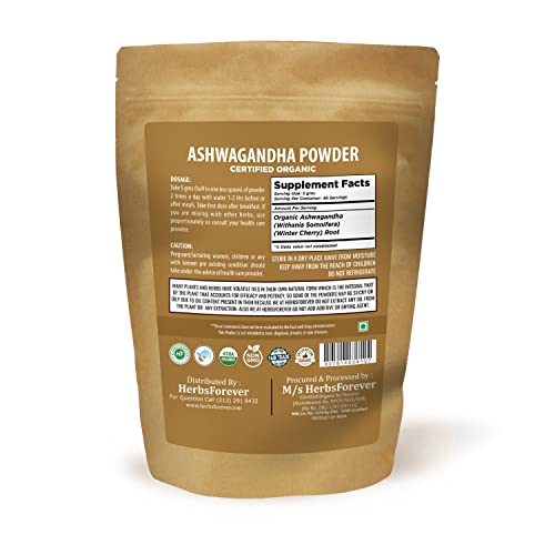 Herbsforever Ashwagandha Powder – Indian Ginseng – Winter Cherry – Hepls In Stress Relief And Muscle Health – Non Gmo, Organic, Vegan – 230 Gms #TOP1