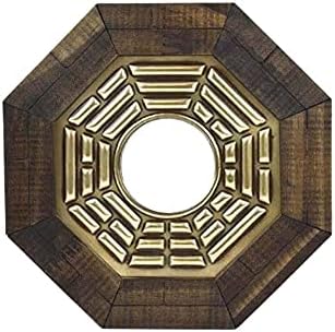 Quadro Oitavado Feng Shui Baguá do Céu Anterior com Espelho Moldu...