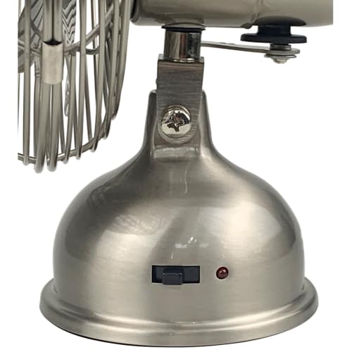 Good Housekeeping 5" All-Metal (92525) USB Desktop Laptop Nightstand Fan with Oscillation (Brushed Nickel) by Good Housekeeping - Used condition - Image 5