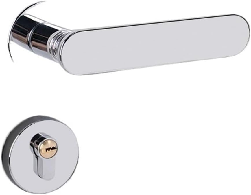 Silver Modern Light Luxury Indoor Door Lock Household Magnetic Silent Bedroom Door Handle Room Door Lock(B7 2006 Gray Magnetic Suction)