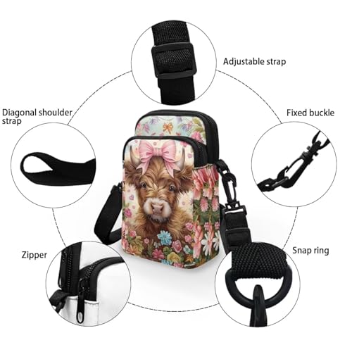 Xpyiqun Crossbody Phone Bag for Purse for Women Canvas Small Sling Shoulder Handbag Cross Body Pouch4