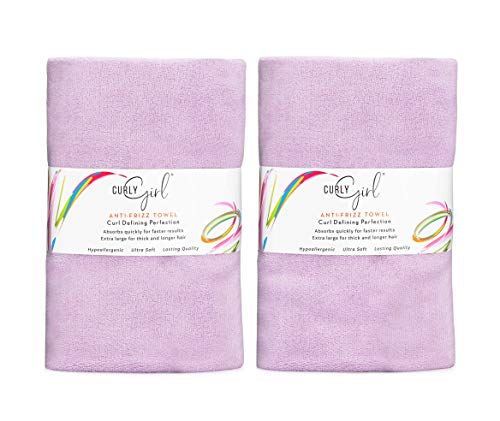 New (2 Pack) Curly Girl, Curly Hair Plopping Towel, Large Microfiber 22