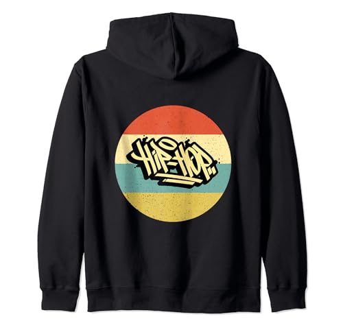 Dance hip hop man vintage retro gift idea old school Zip Hoodie