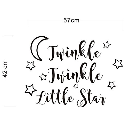 Vinilo decorativo estrella para pared 57x42 cm negro miniatura 4