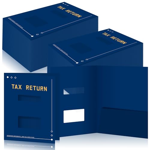 Dossiers de documents pour déclarations de revenus, chemises bleues Mooliwe pour le bureau