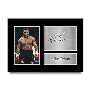 HWC Trading Mike Tyson Giften Boksen Handtekeningen Ondertekend Prints A4 Afdrukken Picture Beeldscherm