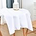 Nacuci Small Square Tablecloth 36x36 Inch Washable Polyester Side Table Cloth Solid White Heavy Duty End Table Cover for Dining Home Party