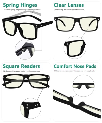 Image of Eyekepper 5-pack Oversized Reading Glasses Blue Light Blocking Large Readers