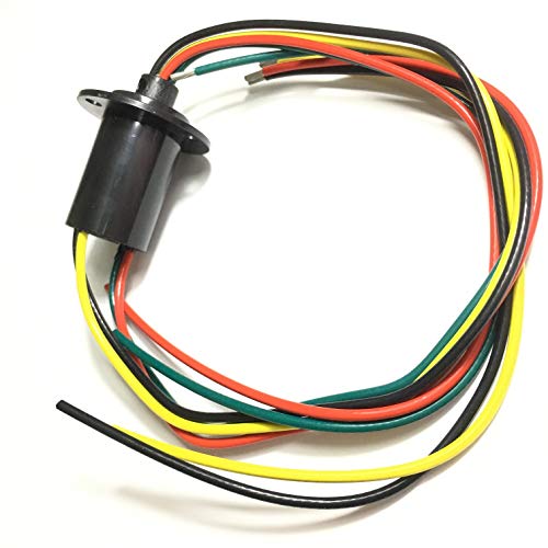 Taidacent 3 Wires 4 Wires 5A 10A 15A 30A Electrical Slip Ring Collector Ring Rotary Electrical Contact Joint Rotary Connector Commutator (4 Wires 30A Diameter 31mm)