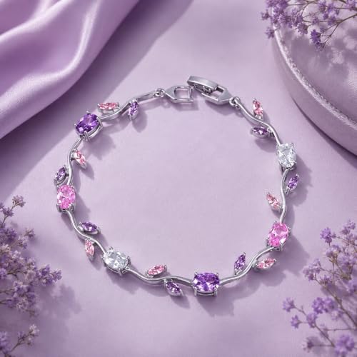 Image of Tulips Bracelet for Women | Floral Charm Adjustable Gold Plated Bracelet for Girls