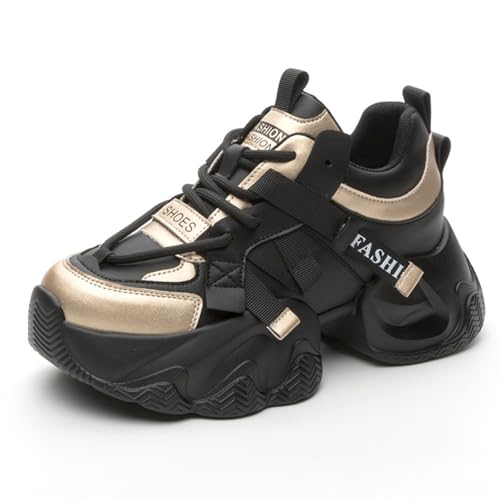 Women's Lace-Up Chunky Sneakers Casual Breathable Platform Dad Shoes