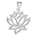 925 Sterling Silver Lotus Flower Pendant