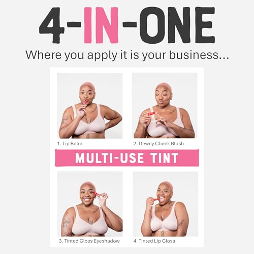 Dr. Lipp Superfood Lip Tint Red Redish 8ml – 4-in-ONE Ultra Moisturising Tinted Lip Balm, Lip Gloss, Cheek Blush & Glossy Eyeshadow – 100% Natural – Fragrance & Cruelty Free - Image 4