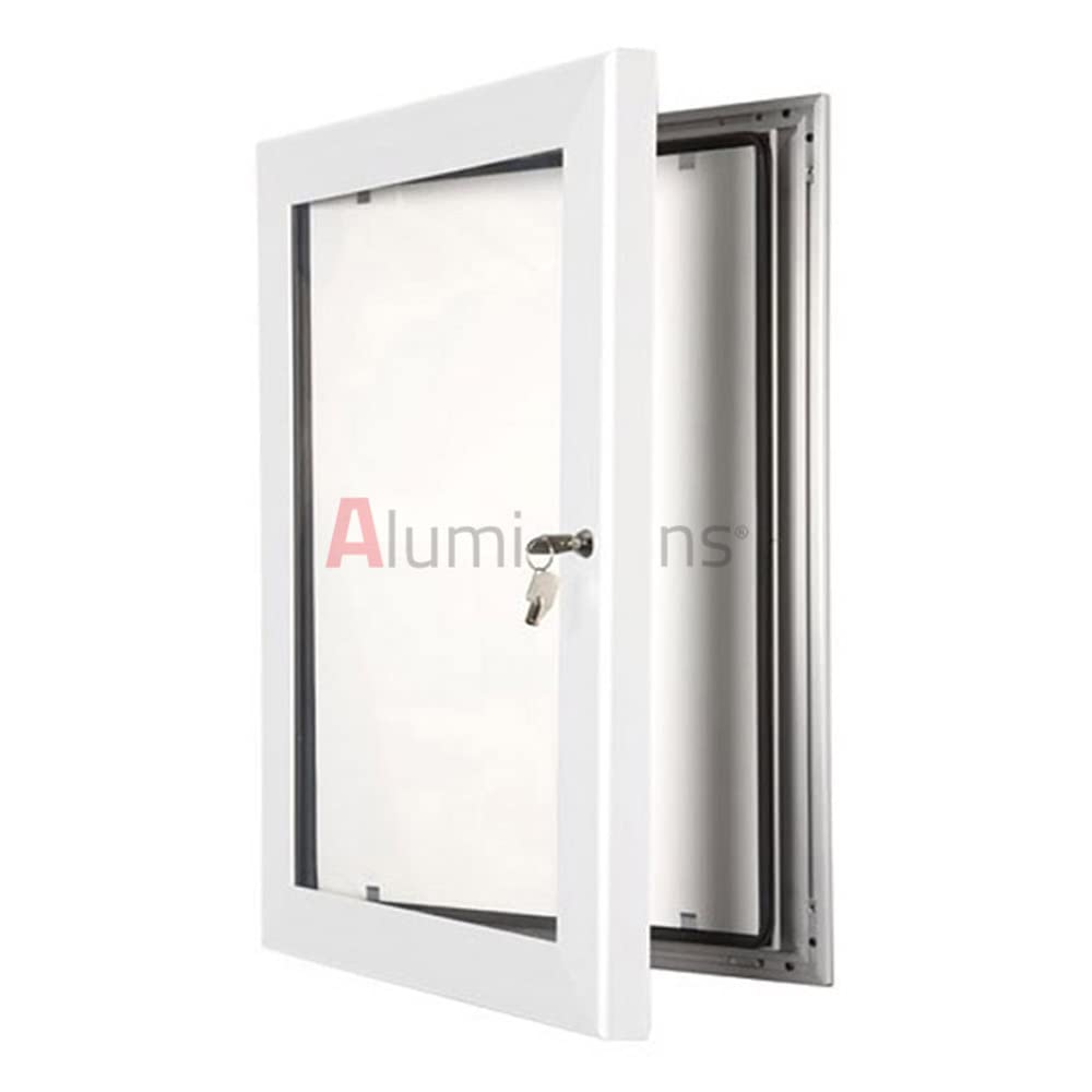 Alumi-signs 45mm Premium Lockable Poster Case (White, 20" x 30")