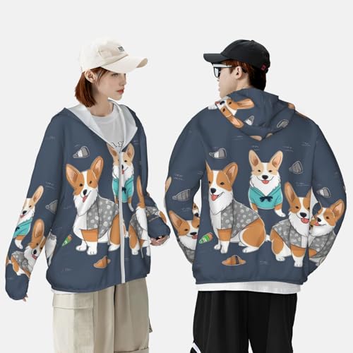 Chaqueta de protección solar con capucha para hombre y mujer miniatura 2