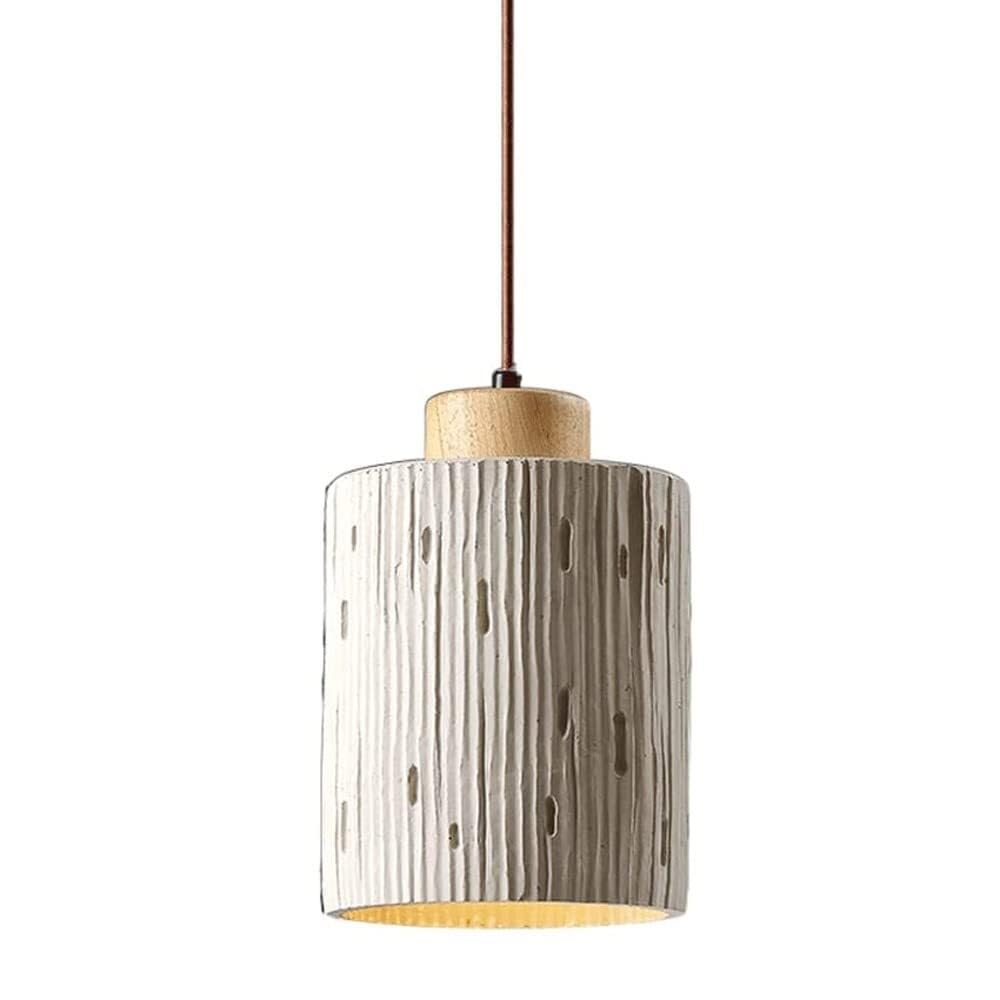 Lustre industriel en béton gris et suspension style nordique rétro en ciment