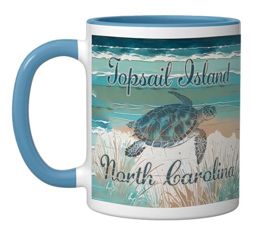 Taza cerámica Topsail Island Sea Turtle 11 oz miniatura 1