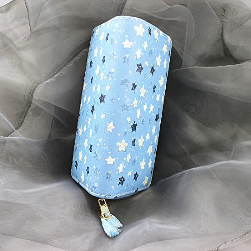 Timlee Cactus Unicorn Zipper Wallet Long Clutch Bag PU Leather Purse Girls Christmas Gift(Blue Star 0828)4