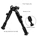 Twod Tactical Rifle Bipod Adjustable 6.3- 6.9 inch with Swivel Stud Mount