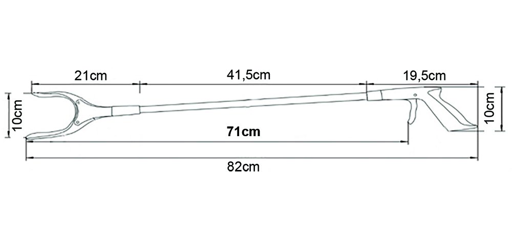 PINZA PRENSILE TESTA GIREVOLE 71 CM AU122 cod.art. AU122