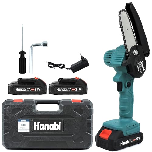 Mini Moto Serra Elétrica A Bateria 4 Polegada 2 Baterias 21v Hanabi Profissional