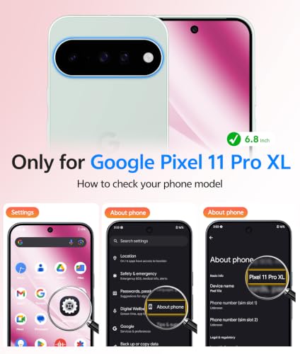 Image of FNTCASE for Google Pixel 11 Pro XL Case, Fit for Magsafe, Screen Protector | Translucent Matte Magnetic Back, 14FT Military Grade Drop Protection, Shockproof Protective Phone Cover, Hot Pink