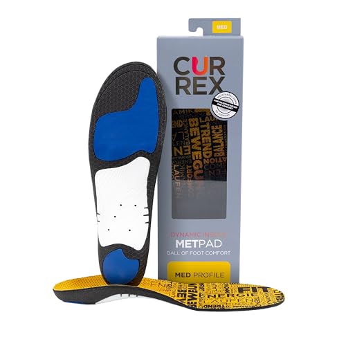 Image of CURREX MetPad Insoles for Everyday Relief & Support - Arch Support Shoe Inserts w /Metatarsal Pads to Help Reduce Foot & Heel Pain While Walking & at Work - for Men & Women - Medium Arch, XXL