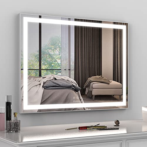 Nicesti Large Vanity Mirror With Lights, Lighted Makeup Mirror For Dressing Room & Bedroom, Tabletop Or Wall-Mounted, Ultra-Thin Aluminum Frame #TOP3