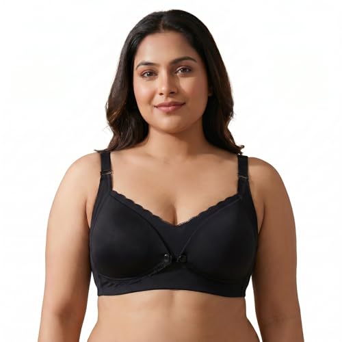 Image of ELEG & STILANCE Maternity Feeding Bra Padded Nursing Bra with Adjustable Straps Easy Baby Breastfeeding New Moms