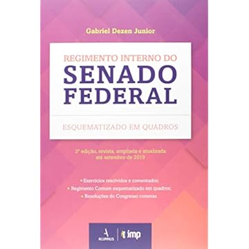 Capa do livro Regimento Interno do Senado Federal Esq. Em Quadros 3ª Edição