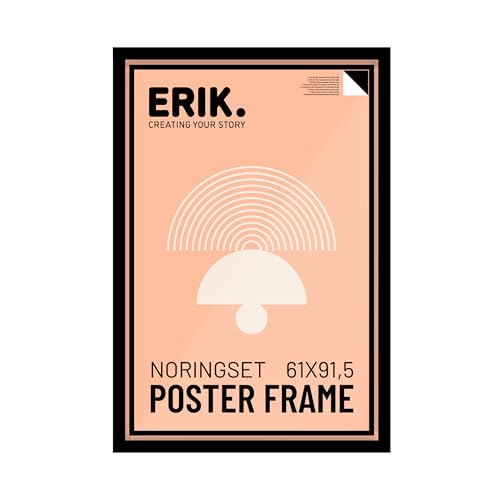 Grupo Erik - Cadre Poster 61x91,5 Noir en Bois MDF | Pour Affiche et Tableau