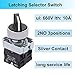 TWTADE / 2Pcs 22mm Selector Switch 2 NO 3 - Positions Maintained Latching Rotary Selector Switch 440V 10A XB2-20X/31-HB2-BD33