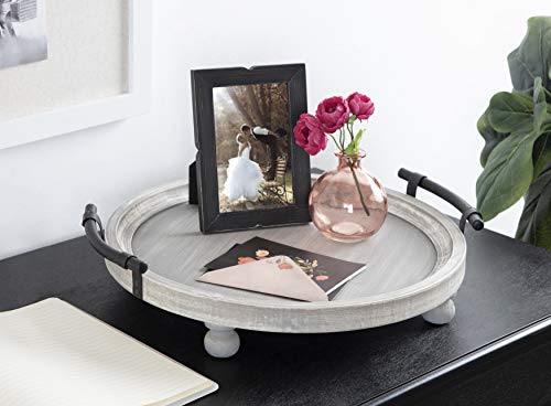 image for Kate and Laurel Bruillet Farmhouse Round Tray, 15 inch Diameter, Rusti