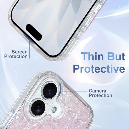 Image of AIGOMARA Cute Case for iPhone 17 Case for Women Girls [Compatible with Magsafe] Translucent Summer Vibe Colors Design, Aesthetic Girly Magnetic Protective Phone Cover, Gradient Pink & Blue