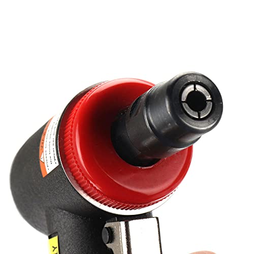 Si Fang 16Pcs Air Die Grinder Kit, Right Angle Die Grinder With 1/4" & 1/8" Collets And 10Pcs 2" Quick Change Roll Lock Sanding Discs Mix Set, 20,000Rpm Pneumatic Power Air Grinding Tool (Black) #TOP5