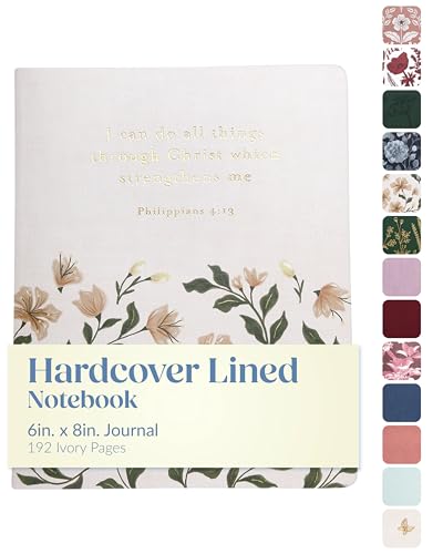 Carnet de notes haut de gamme Eccolo floral avec reliure à plat et pages ivoire de qualité