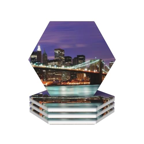 Dessous de verre céramique New York coffret cadeau déco lot 4 - 2
